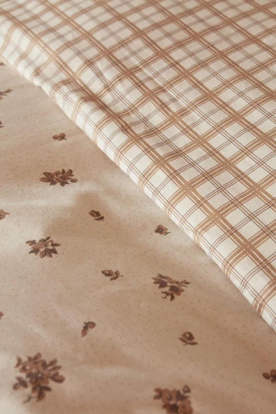 Lisa Çift Kişilik Nevresim Battaniye Takımı Kahve - 6