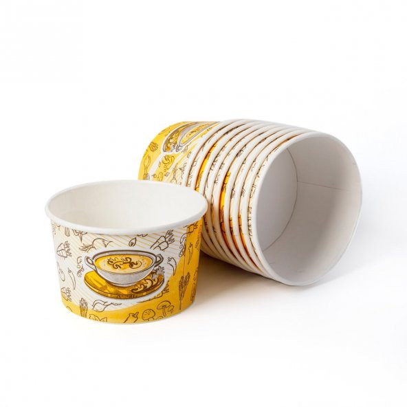 Hayal Sepeti Kapaklı Karton Çorba Kasesi 25 Adet