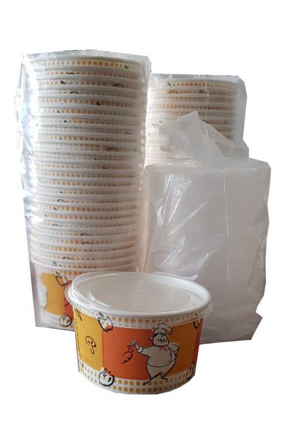 Hayal Sepeti Kapaklı Karton Çorba Kasesi 25 Adet - 4