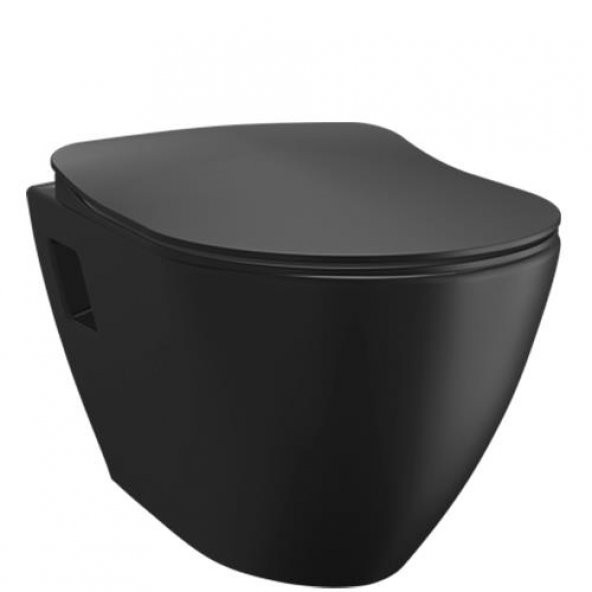 Creavit Terra Asma Klozet (Mat Siyah) Tp325.40000 Kapak Hariç