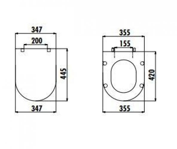 Creavit Lara Yavaş Kapanan Klozet Kapağı (Mat Siyah) KC1603.01.1400E - 2