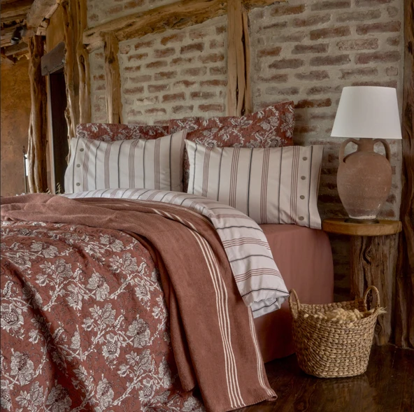 Karaca Home Narle Çift Kişilik Winter Set Terracotta - Resim 6