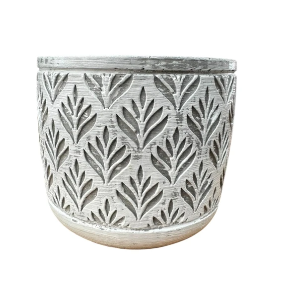 Bitki Tasarımı Ev dekorasyon Gri Lotus Beton Saksı Çiçeklik Saksılık - Resim 4