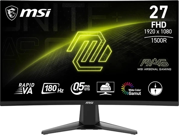 MSI MAG 27C6F 27" 0.5 ms Full HD Curved 180 Hz Oyuncu Monitörü
