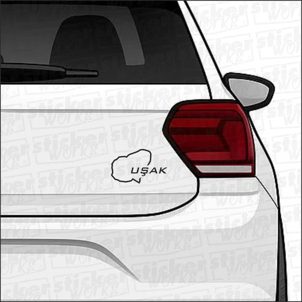 Uşak İl Harita Sticker – Şehir Aşkını Yansıt! - 1