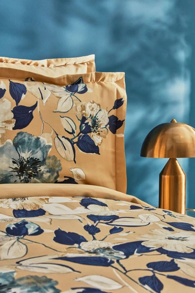 Karen %100 Pamuk Çift Kişilik Saten Nevresim Takımı Bej - Resim 6