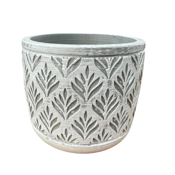 Bitki Tasarımı Ev dekorasyon Gri Lotus Beton Saksı Çiçeklik Saksılık - Resim 5