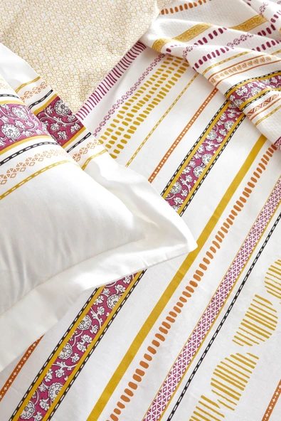 Karaca Home Morin %100 Pamuk Çift Kişilik Nevresim Pike Takımı Multi Color - Resim 8