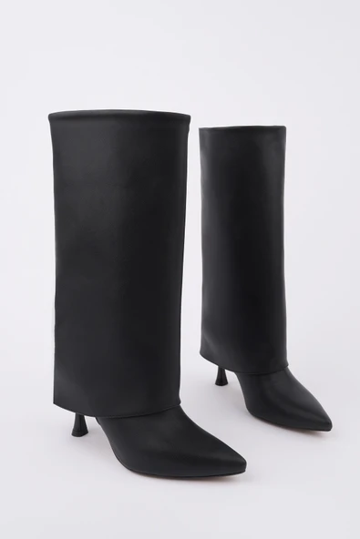 Muggo MİLENA Sivri Burun İnce Topuklu Kadın Çizme