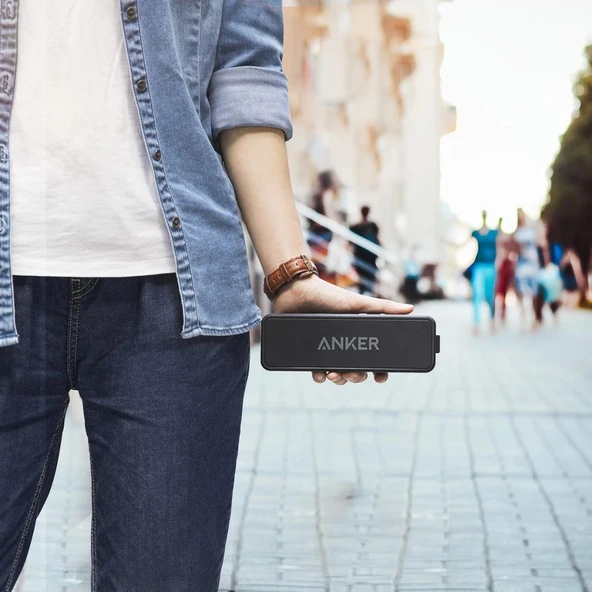 ANKER Soundcore 2 Bluetooth Hoparlör - 12W Stereo Ses - IPX5 Suya Dayanıklılık - 24 Saate Varan Şarj - Siyah - A3105 (Anker Türkiye Garantili) - 6