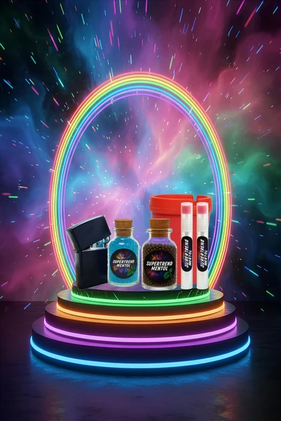 Mentol Topu 2000 Adet Mavi ve Böğürtlen Mentol 1 Adet Apliaktör, Zippo Çakmak Hediye