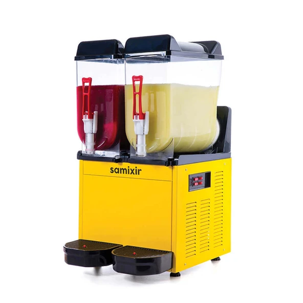 Samixir SLUSH24.Y Slush Twin-2li ice Slush Makinesi-2x12 Litre-Sarı ürün görseli