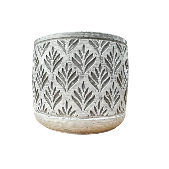 Bitki Tasarımı Ev dekorasyon Gri Lotus Beton Saksı Çiçeklik Saksılık - Resim 3