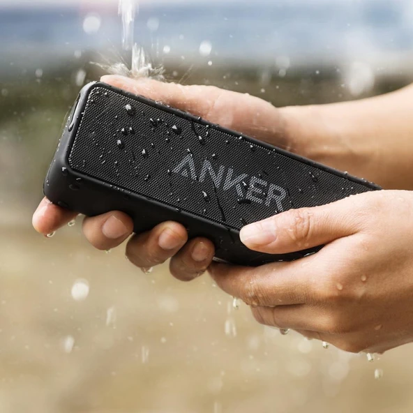 ANKER Soundcore 2 Bluetooth Hoparlör - 12W Stereo Ses - IPX5 Suya Dayanıklılık - 24 Saate Varan Şarj - Siyah - A3105 (Anker Türkiye Garantili) - 5