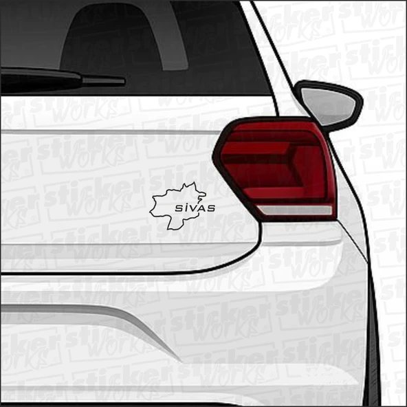 Sivas İl Harita Sticker – Şehir Aşkını Yansıt! - 1