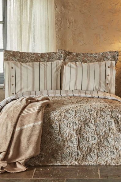 Narle Çift Kişilik Winter Set Bej - Resim 10