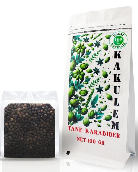 KAKULEM SERTİFİKALI Yüksek Kalibre İri Tane Karabiber 100 GR ürün görseli