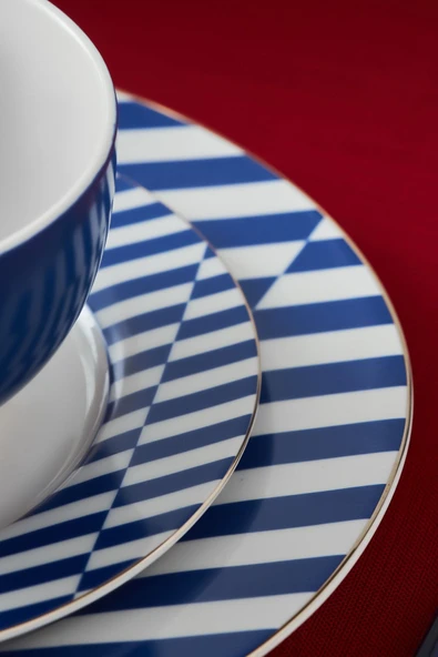 Navy 18 Parça 6 Kişilik Porselen Yemek Takımı - Resim 6