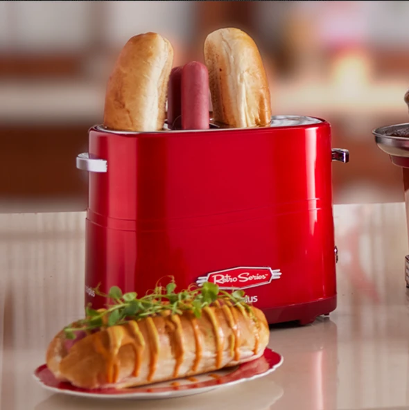Cookplus Mutfaksever 2li Sosisli Sandviç (Hot Dog) Yapma Makinesi - Resim 3