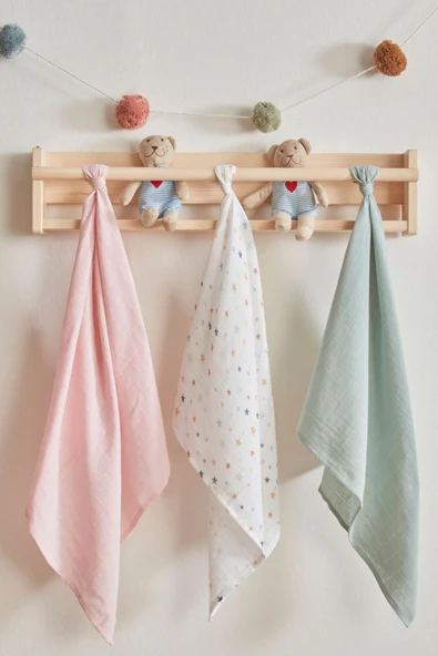 Little Star 3'lü Bebek Müslin Set ürün görseli