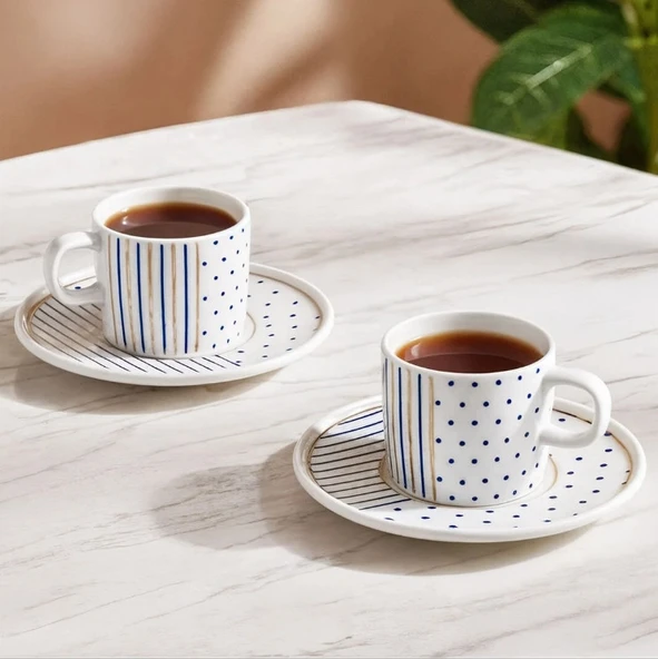 Güral Porselen Mental 4 Parça Çay Fincan Takımı 65481 - 3