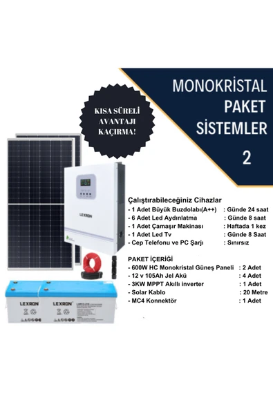 Ecosol 600w*2 Güneş Paneli 3kw Mppt Akıllı Inverter Hazır Tak Çalıştır Solar Paket Sistem ürün görseli