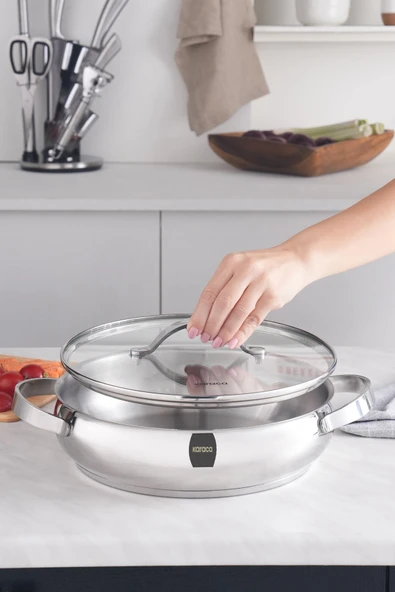 Kuzina İndüksiyon Tabanlı Çelik Karnıyarık Tencere 26 Cm - 9