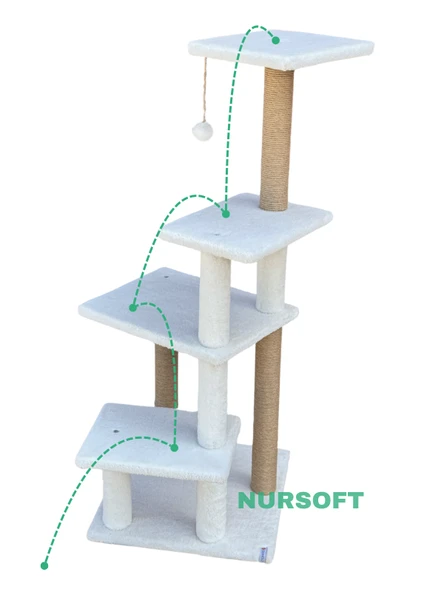 Nursoft Premium Tırmalama Tahtası Çok Katlı Uzun Büyük Boy Kedi Koltuk Tırmalama Koruyucu - Resim 5