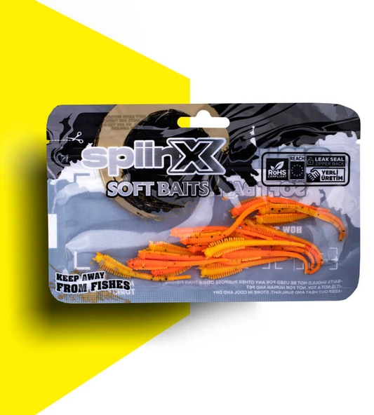 SPIINX SANDWORM SİLİKON 6CM 18P FIRE TIGER - 4