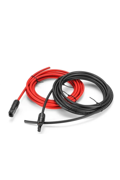 6mm2 Mc4 Soketli 16 Metre Solar Kablo Set (kırmızı-siyah) Toplam 16 Metre 8+8 ürün görseli