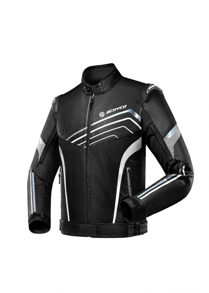 SCOYCO JK153 SİYAH DERİ 4 MEVSİM MOTOSİKLET MONTU