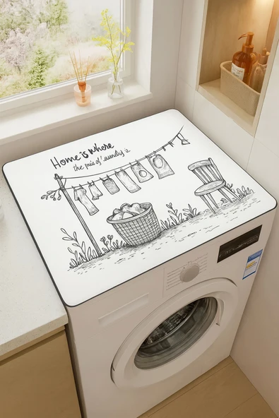Valerine Life Çamaşır ve Kurutma Makinesi Üstü Düzenleyici Matı Örtüsü Kaymaz Sıvı Geçirmez 27CMD251011 ürün görseli