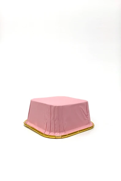 Muffin Kek Kapsül Kare Pembe-Altın 25 Adet - Resim 4