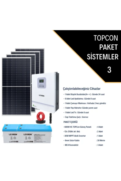 MONOKRİSTALLİ BAĞ EVİ PAKETİ (PAKET 3) ürün görseli