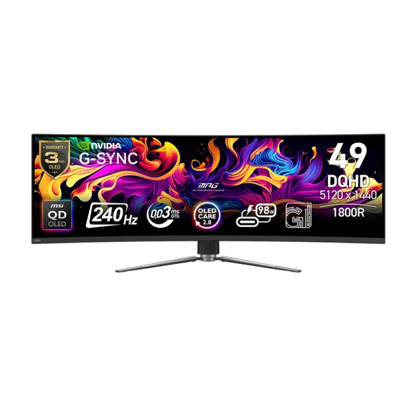 MSI MPG 491CQPX QD-OLED 49" 0.03 ms Dual QHD Curved 240 Hz Oyuncu Monitörü - 1
