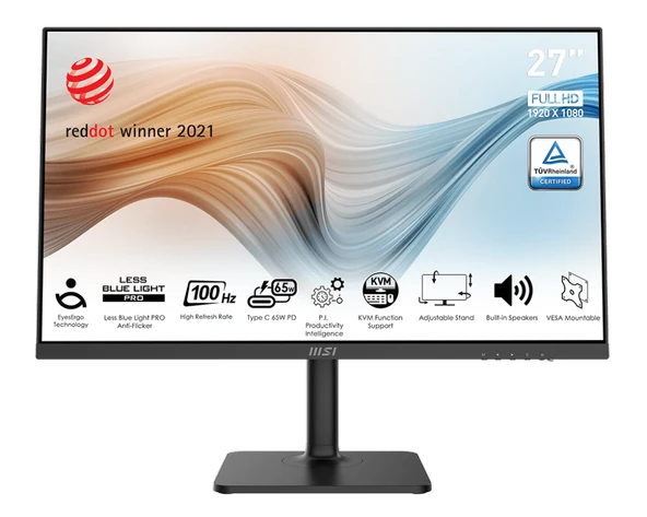 MSI Modern MD272XP 27" 1 ms Full HD Pivot IPS 100 Hz Monitör