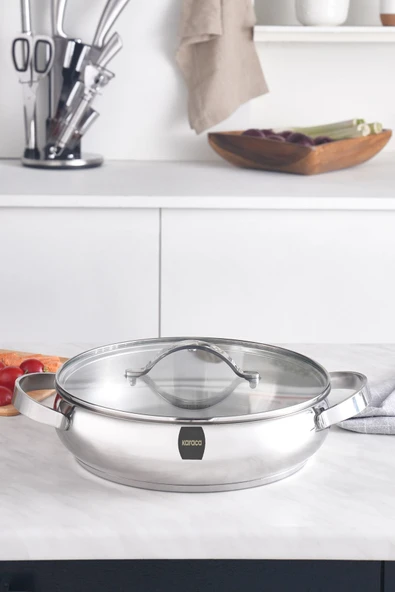 Kuzina İndüksiyon Tabanlı Çelik Karnıyarık Tencere 26 Cm - 11