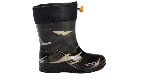 Arısan Su Geçirmez Kaydırmaz Taban Erkek Kız Unisex Kürklü Çocuk Yağmur Çizmesi Kar Botu AI100 - Resim 2