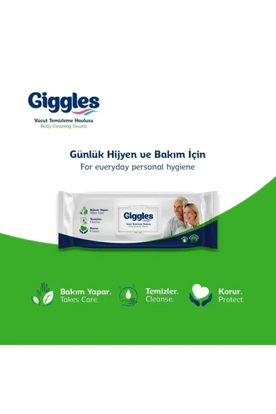 Giggles Vücut Temizleme Havlusu 50'li 24 Paket 1200 Havlu - 2