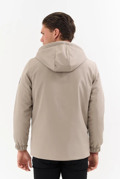 Erkek Siyah Outdoor Su İtici Kapüşonlu Kaban – Rüzgar Geçirmez, Hafif ve Dayanıklı - 6