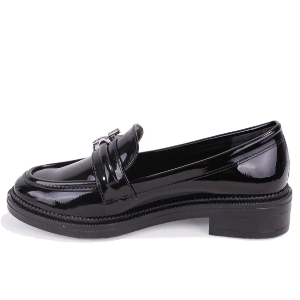 Dagoster DZA07-863705 Siyah Rugan Günlük Loafer Kadın Ayakkabı - 3