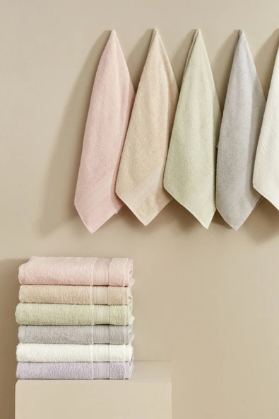 Soft Touch Pamuk 70x140 cm Havlu Offwhite - Resim 12