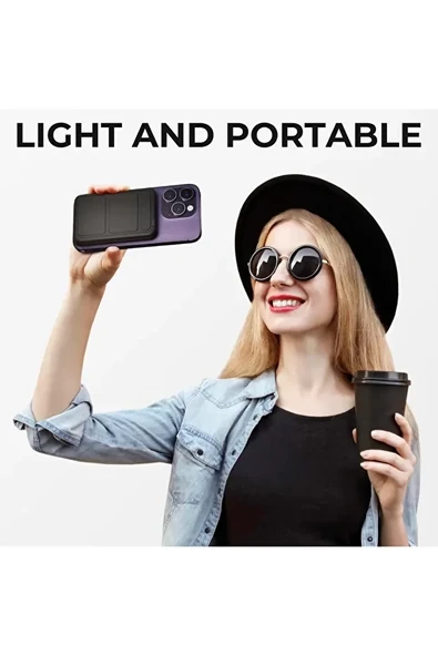 10.000 mAh Manyetik Standlı Powerbank  Hızlı Şarj ve Taşınabilir Şarj Cihazı - 2