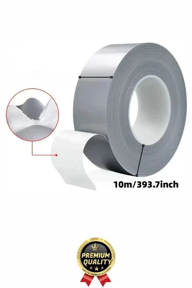 5 Adet Ekstra Güçlü Dayanıklı Su Geçirmez Sızdırmaz Yalıtım İzolasyon Gri Tamir Bandı 10 Mt 48 Mm - Resim 6