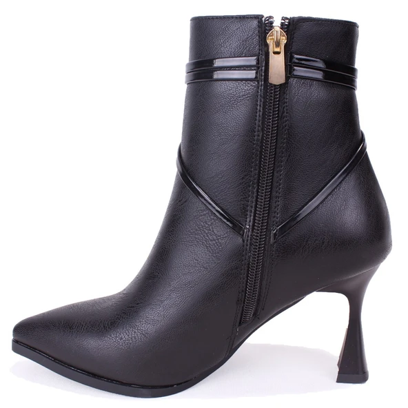 Dagoster DZA07-11332004 Siyah Klasik Topuklu Kadın Bot - 3