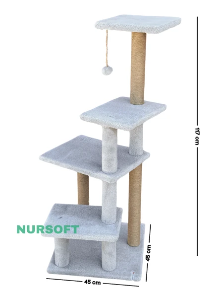 Nursoft Premium Tırmalama Tahtası Çok Katlı Uzun Büyük Boy Kedi Koltuk Tırmalama Koruyucu - Resim 4