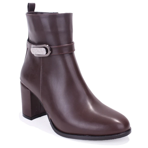 Dagoster DZA07-7251759 Kahve Klasik Topuklu Kadın Bot