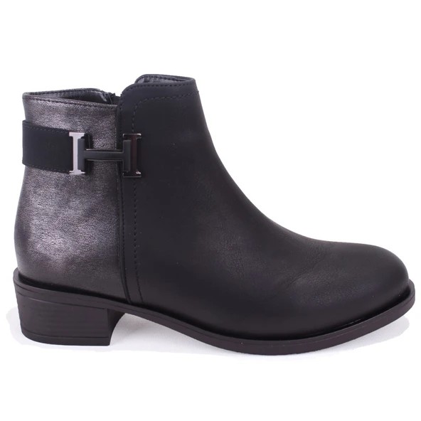 Dagoster DZA07-6822164 Siyah Günlük Topuklu Kadın Bot - 2