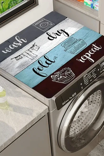 Valerine Life Çamaşır ve Kurutma Makinesi Üstü Düzenleyici Matı Örtüsü Kaymaz Sıvı Geçirmez 27251014 - Resim 2