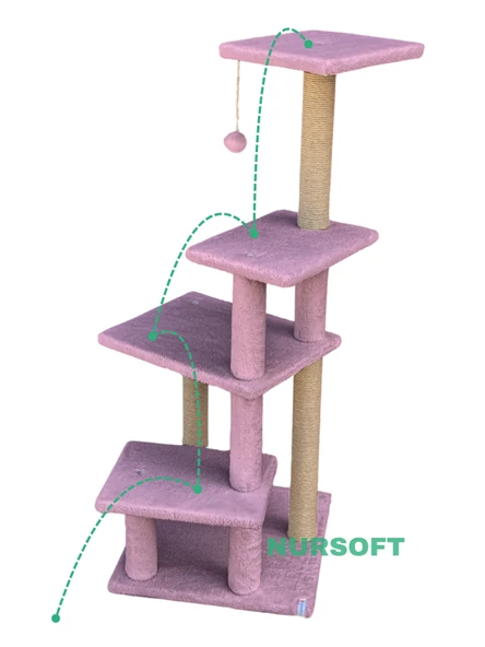 Nursoft Premium Tırmalama Tahtası Çok Katlı Uzun Büyük Boy Kedi Koltuk Tırmalama Koruyucu - Resim 5